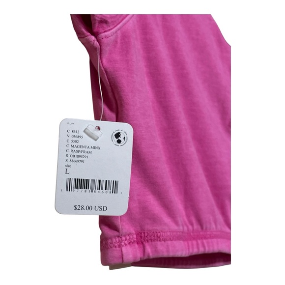 FP Movement Pink Cap Sleeve Crop Tank Top Large - Picture 3 of 6